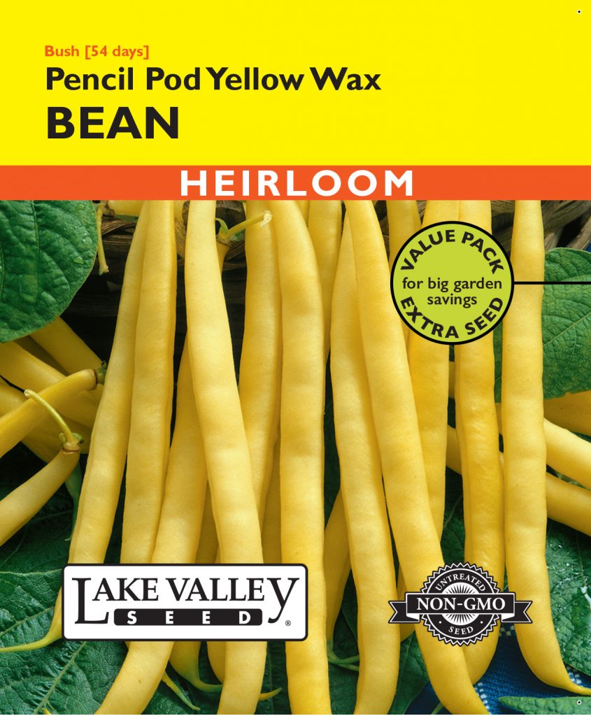 Bean (Bush) Pencil Pod Yellow Wax Item 366 Lake Valley Seed