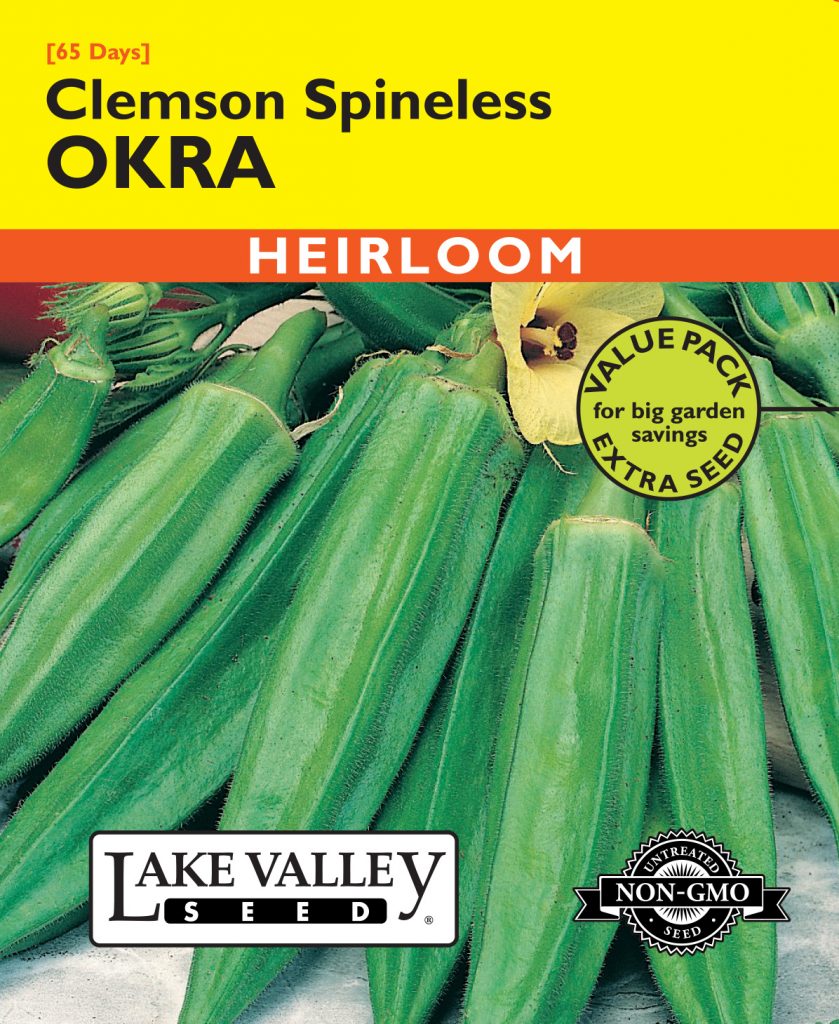 Okra Clemson Spineless Item 4186 Lake Valley Seed